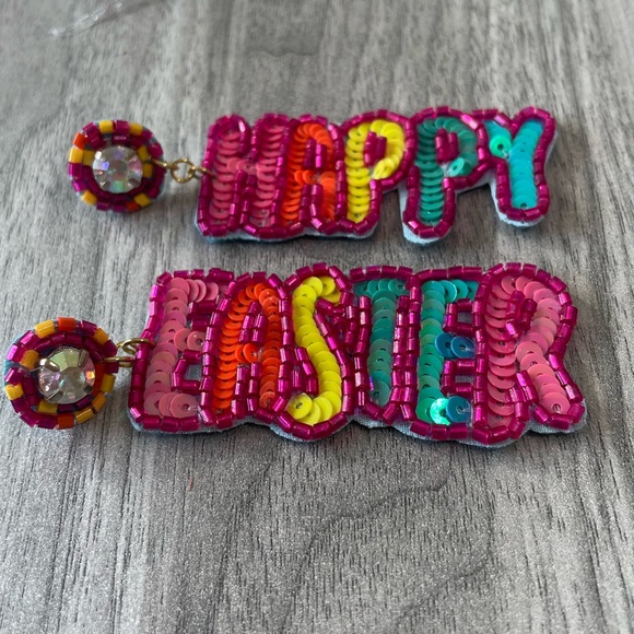 Jewelry Multicolor Sequin Crystal Beaded Easter Earrings Poshmark